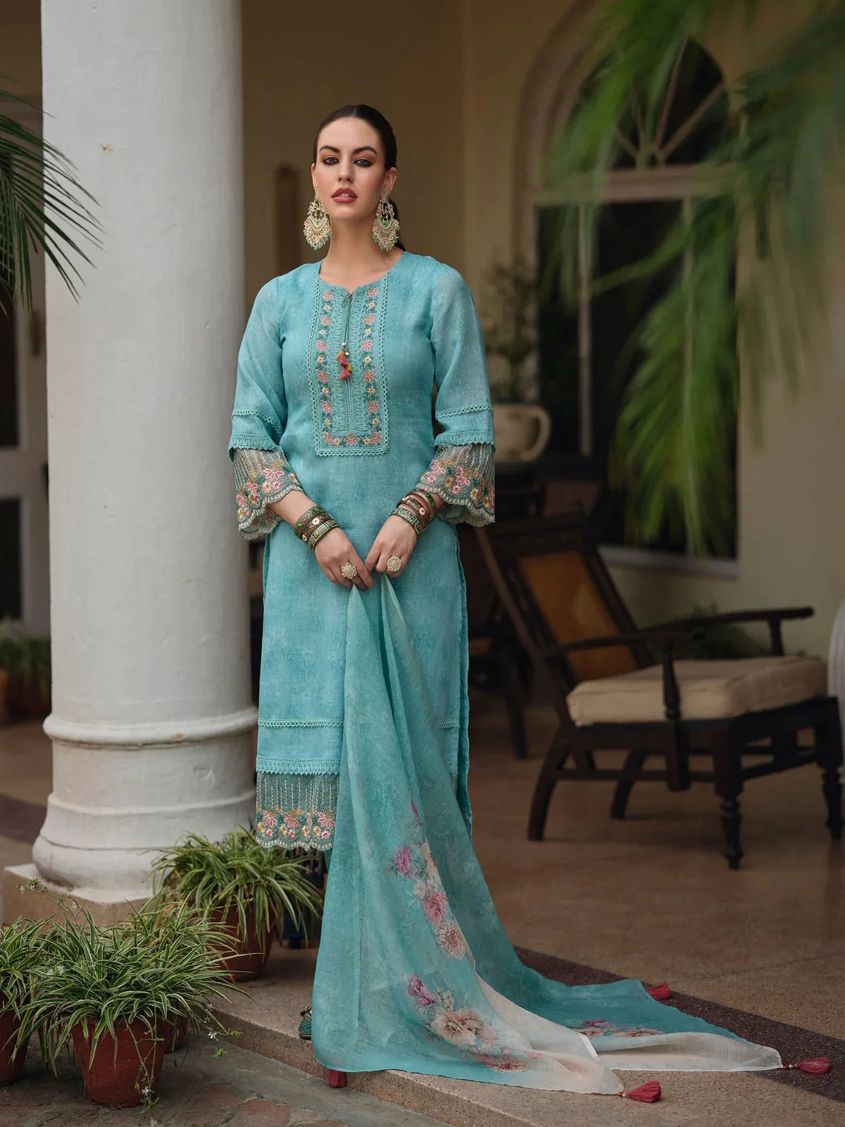 Beautiful Designer Linen Cotton Salwar Kameez