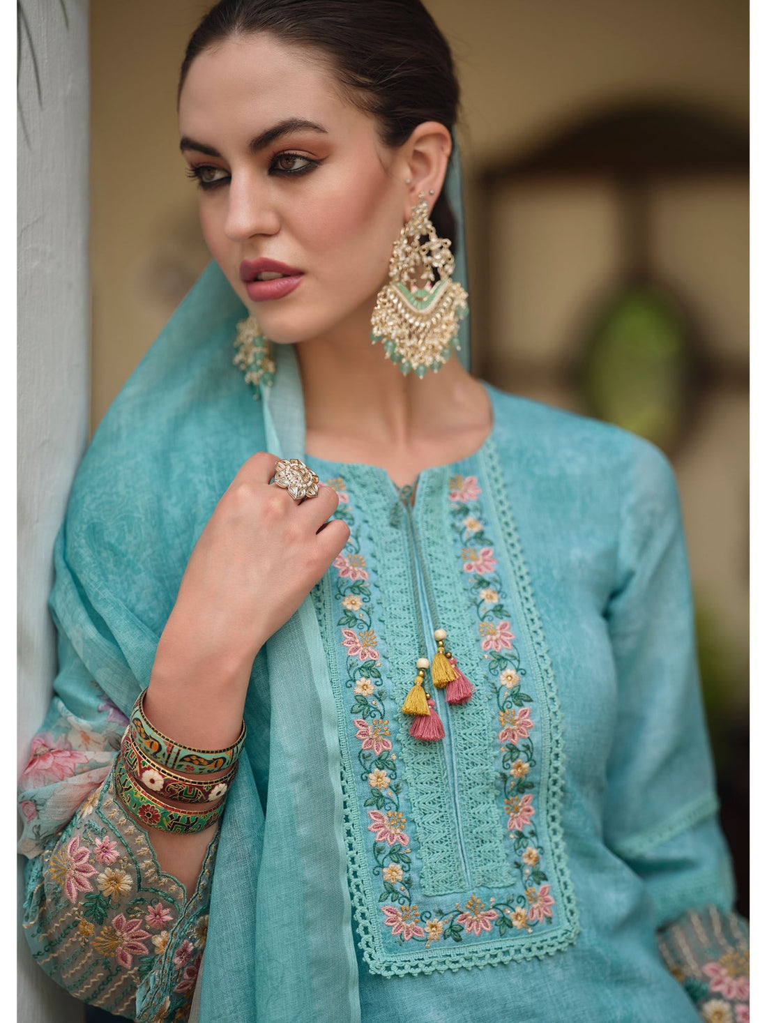Beautiful Designer Linen Cotton Salwar Kameez