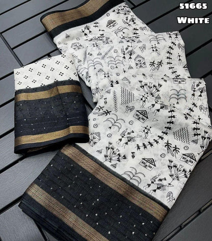 Beautiful Designer Crape Silk Saree