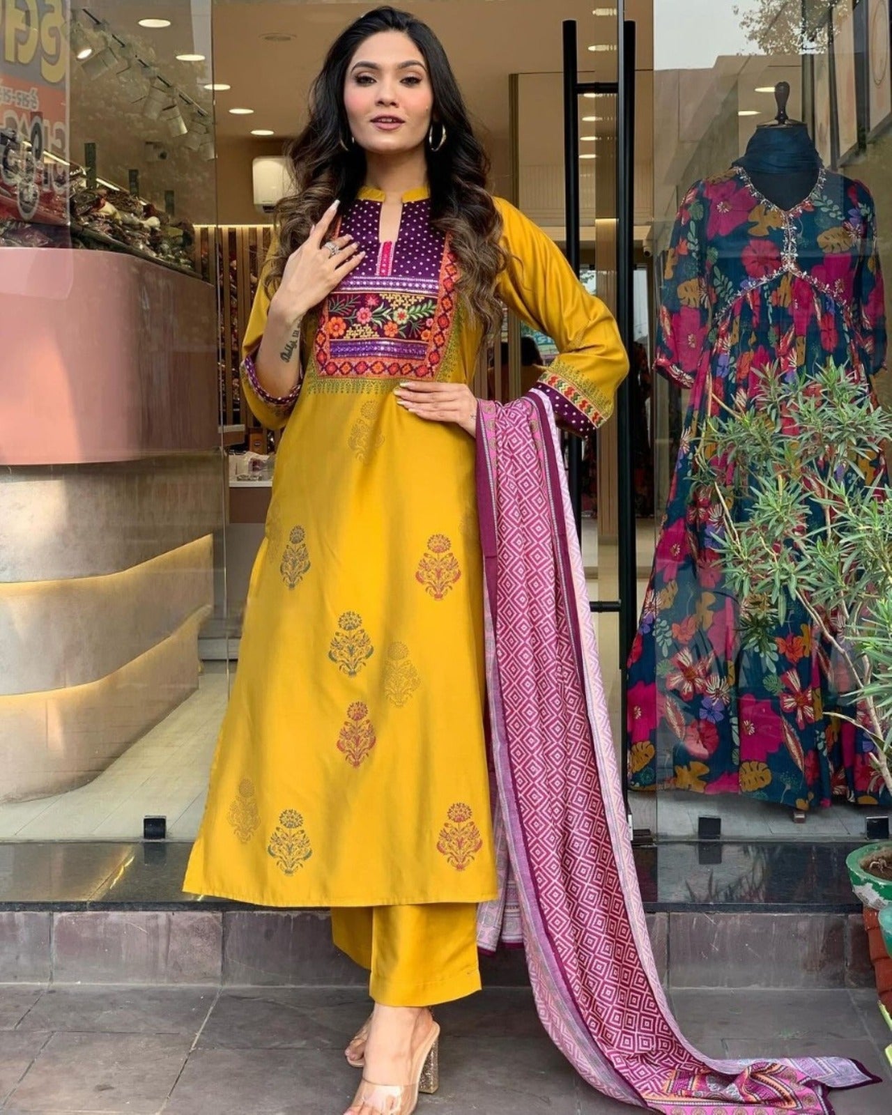 Beautiful Designer Cotton Kurti Pant With Dupatta