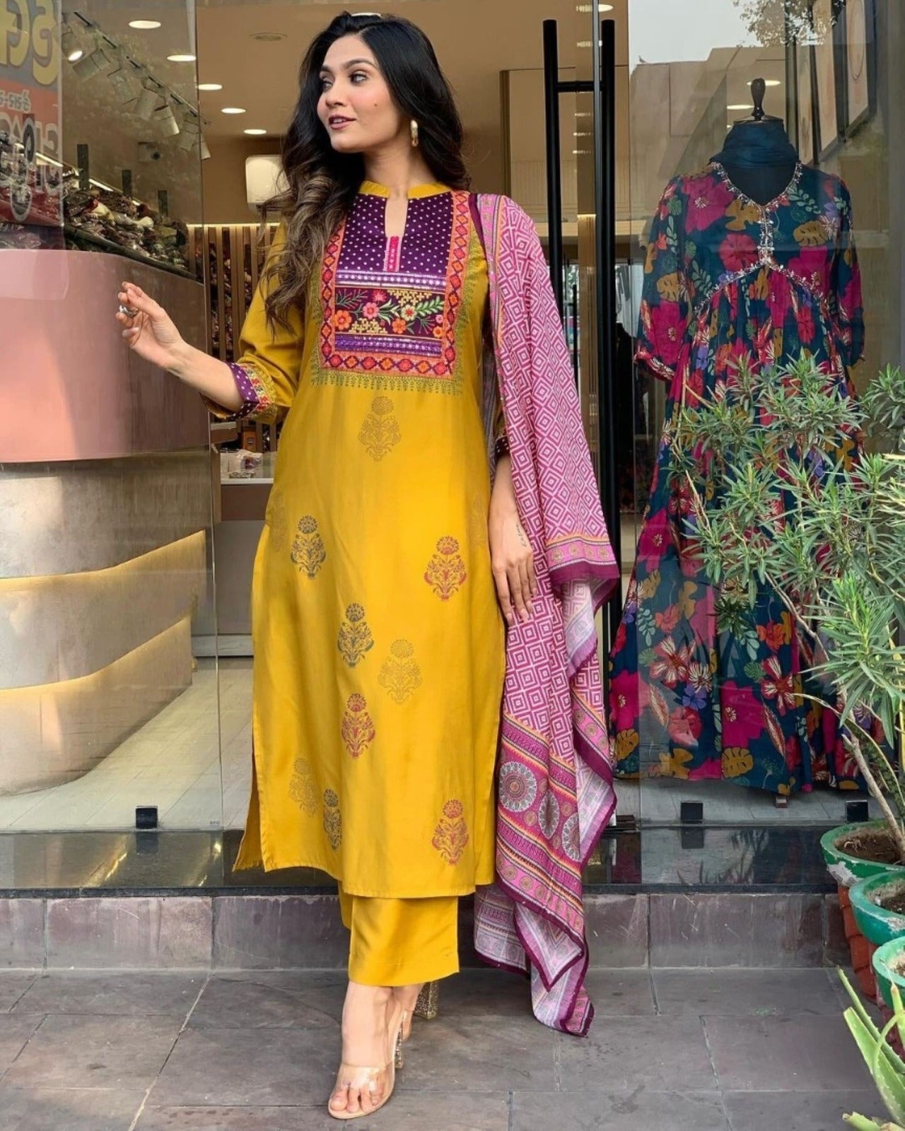 Beautiful Designer Cotton Kurti Pant With Dupatta