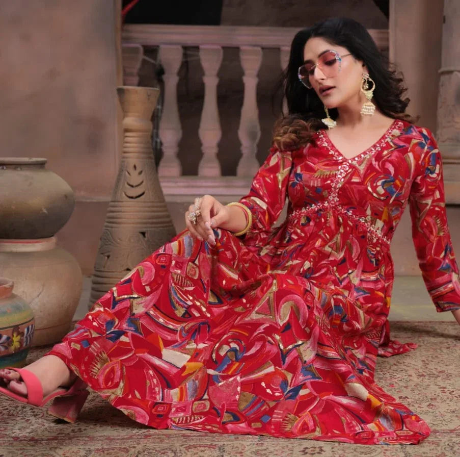 Beautiful Designer Alia Cut Anarkali Salwar Kameez