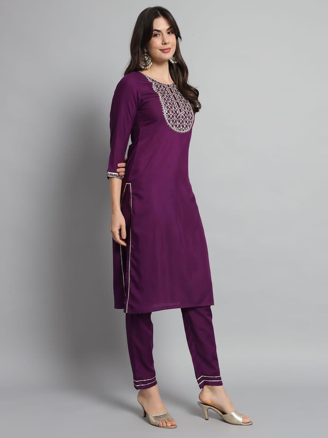 Beautiful Designer Linen Cotton Readymade Salwar Suit