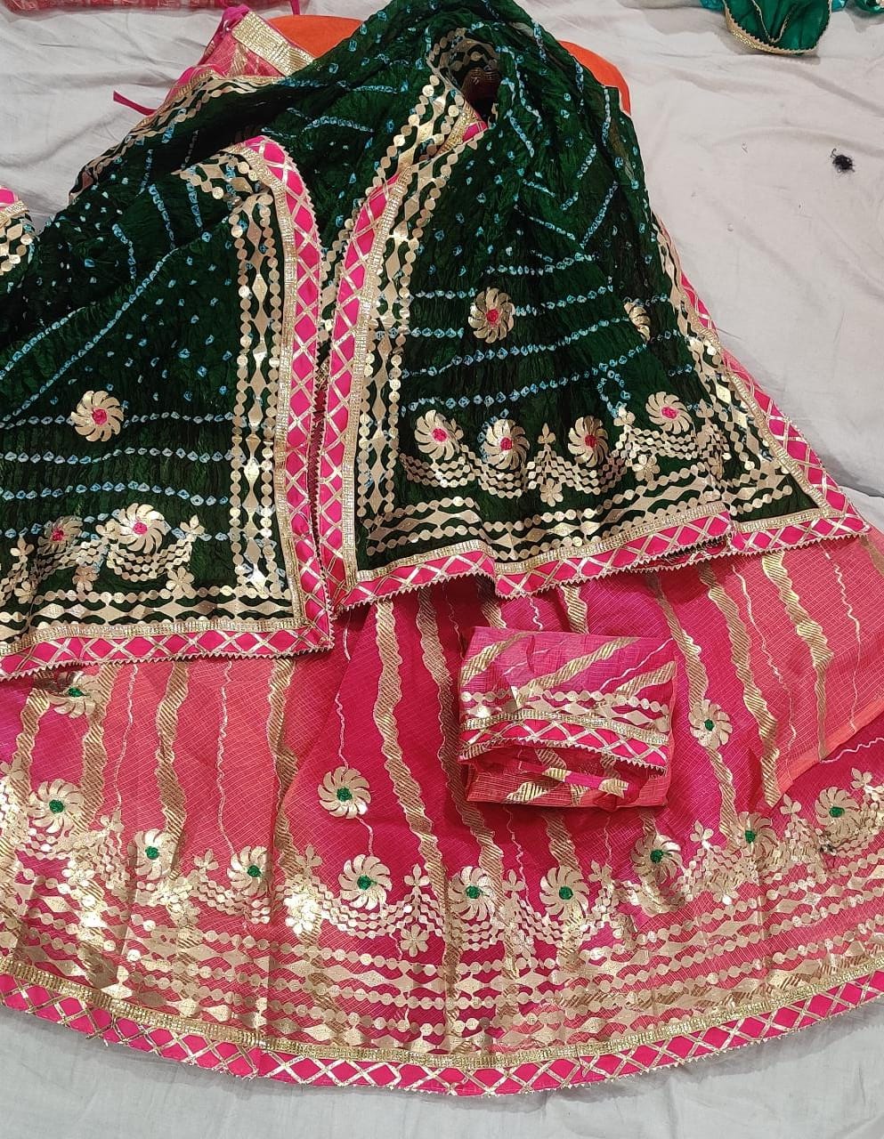 Beautiful Rajasthani Traditional Kota Lahriya Lehenga Choli