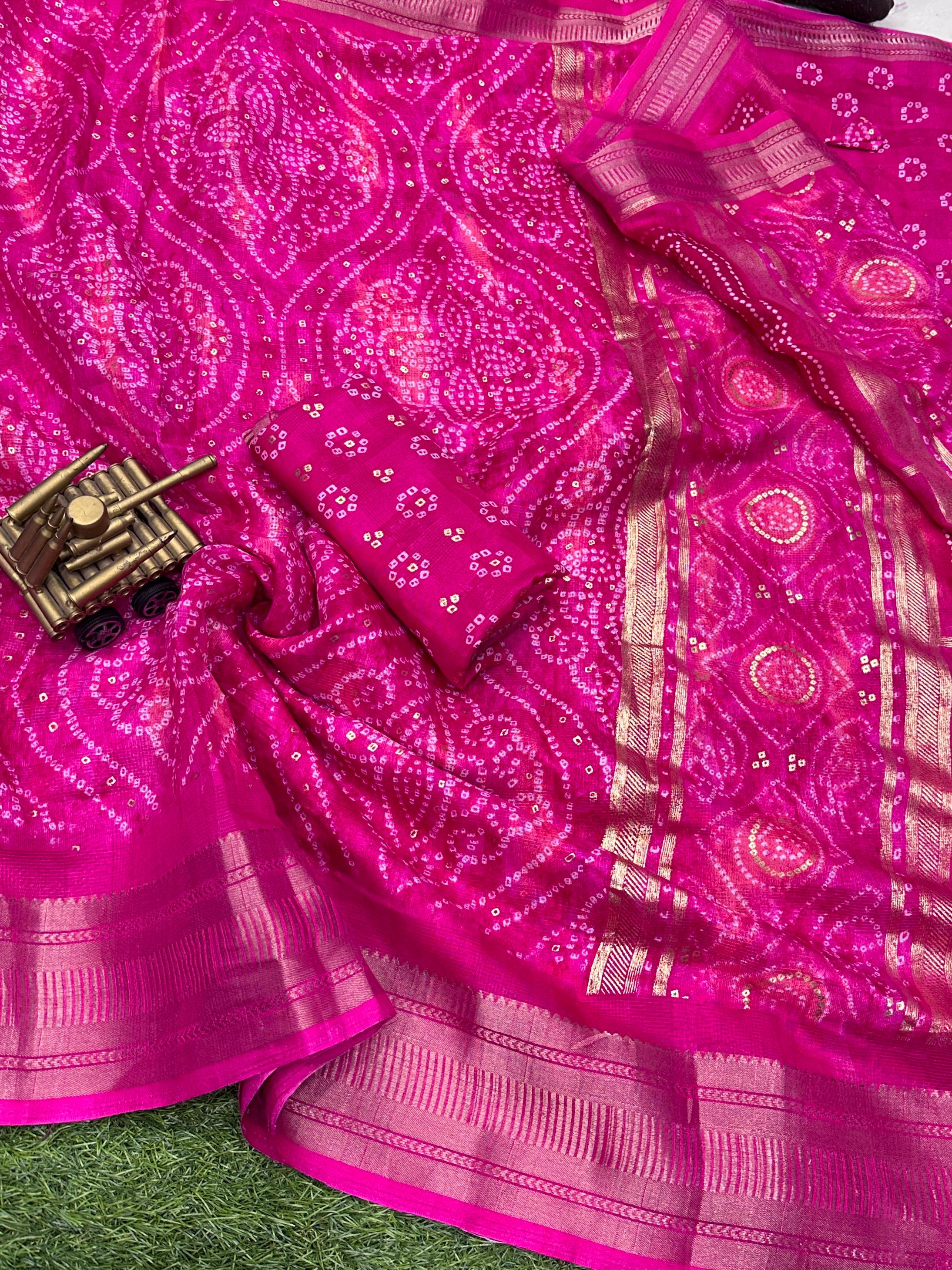 Beautiful Designer Jaipuri Cotton Saree