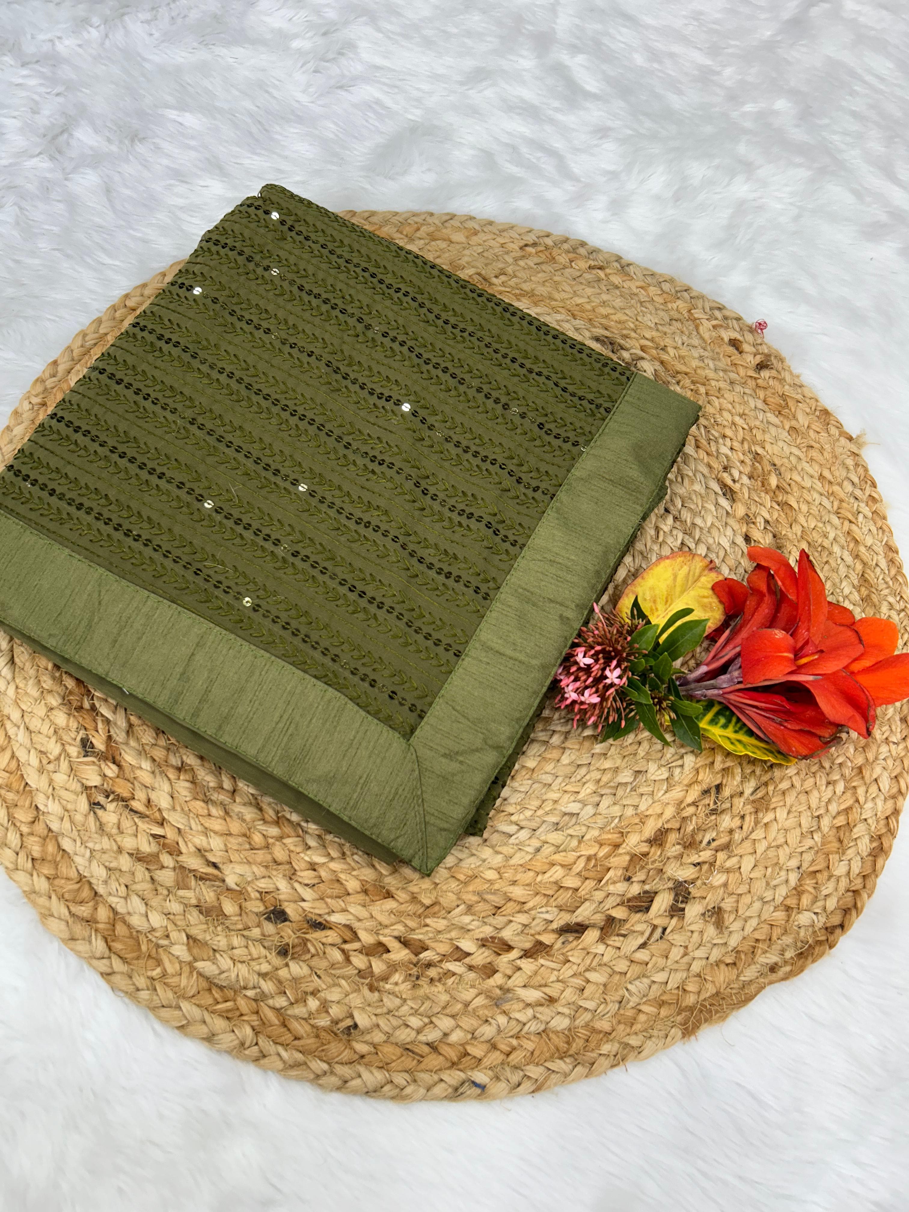 Beautiful Designer Heavy Georgette Exclusive Sequanc Saree Design 5020