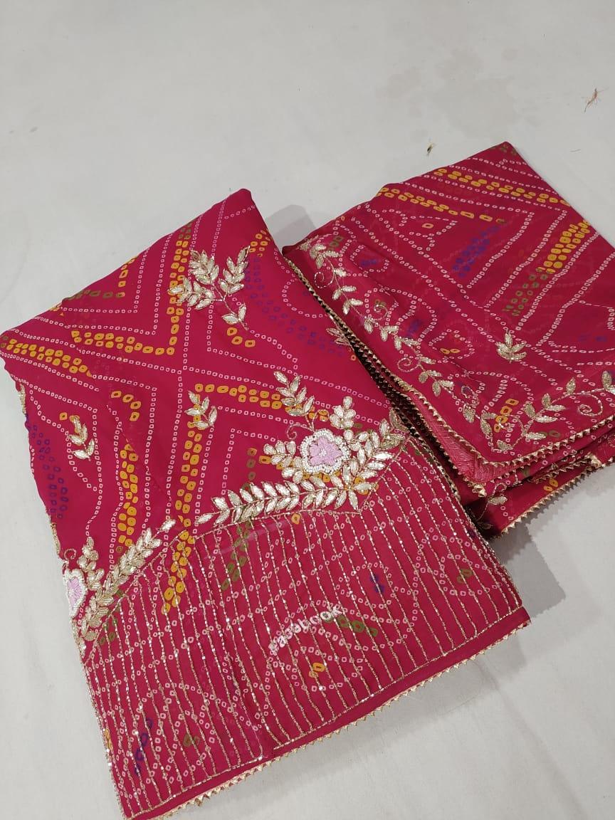 Beautiful Rajasthani Traditional Bandhej Lehenga Choli