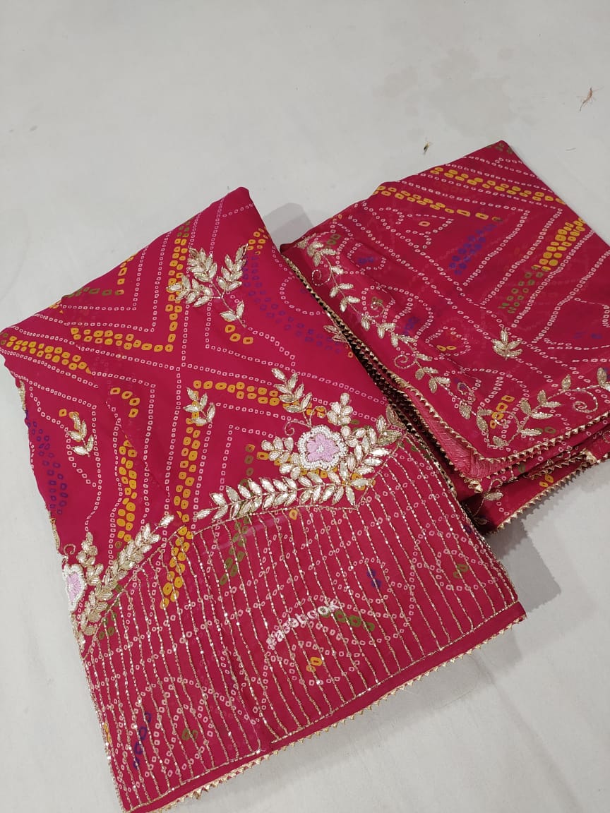 Beautiful Rajasthani Traditional Bandhej Lehenga Choli