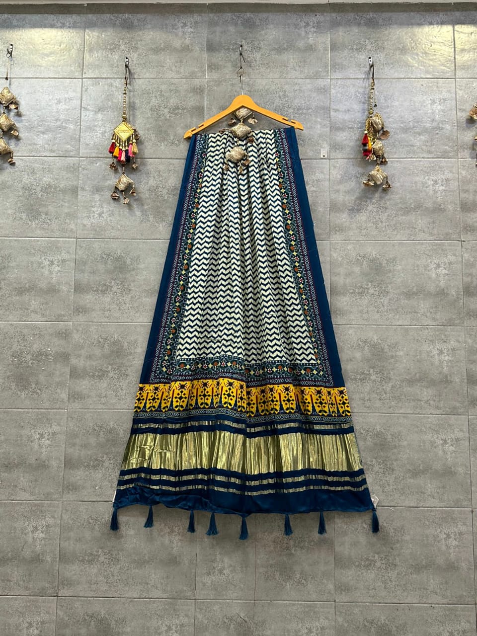 Beautiful Designer Pure Gaji Silk Dupptta