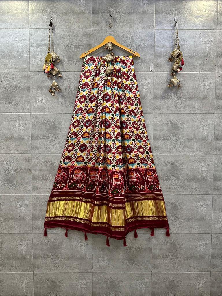 Beautiful Designer Pure Gaji Silk Dupptta