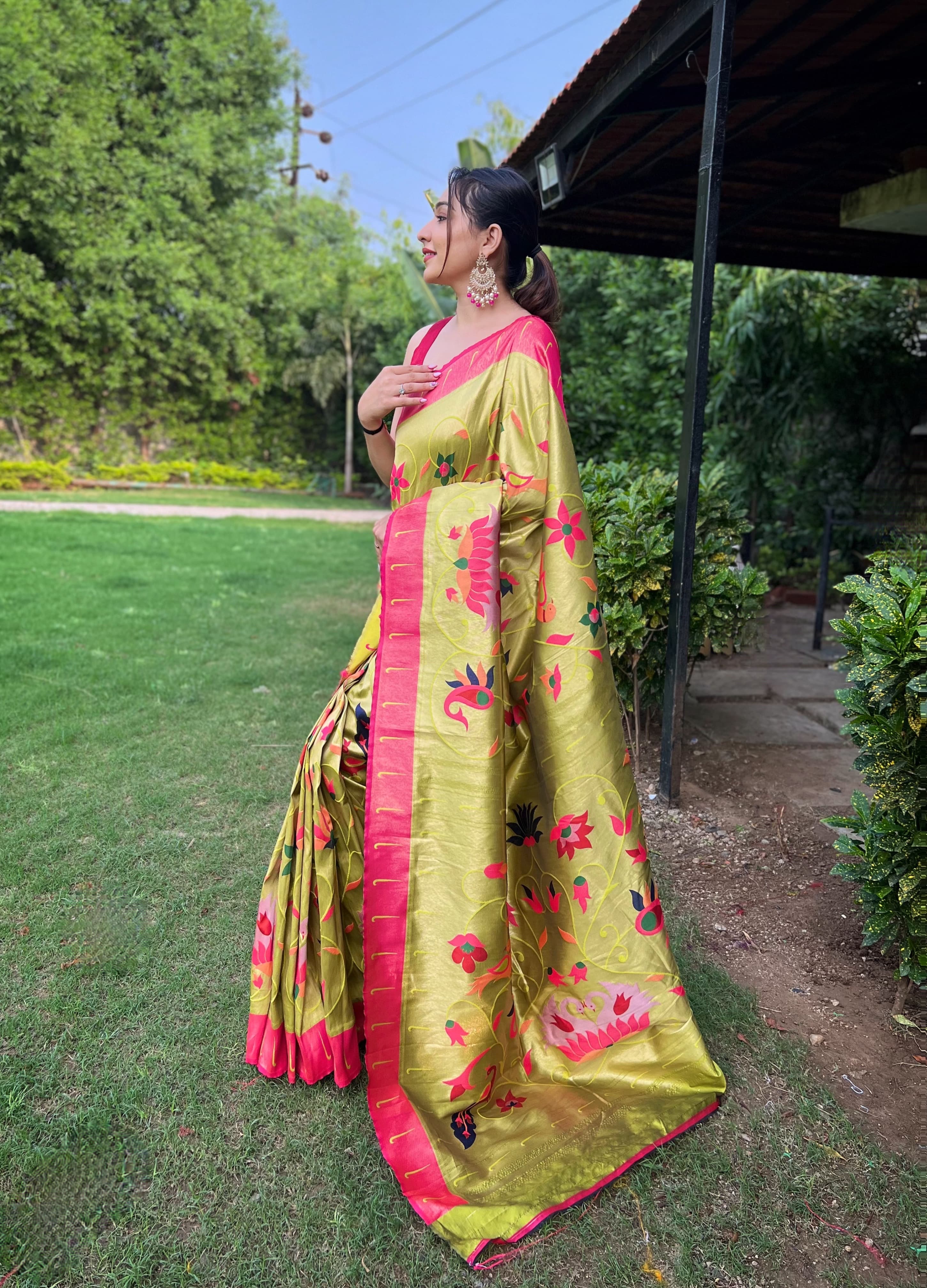 Beautiful Designer Pure Paithani Silk Saree