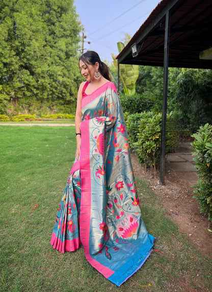 Beautiful Designer Pure Paithani Silk Saree