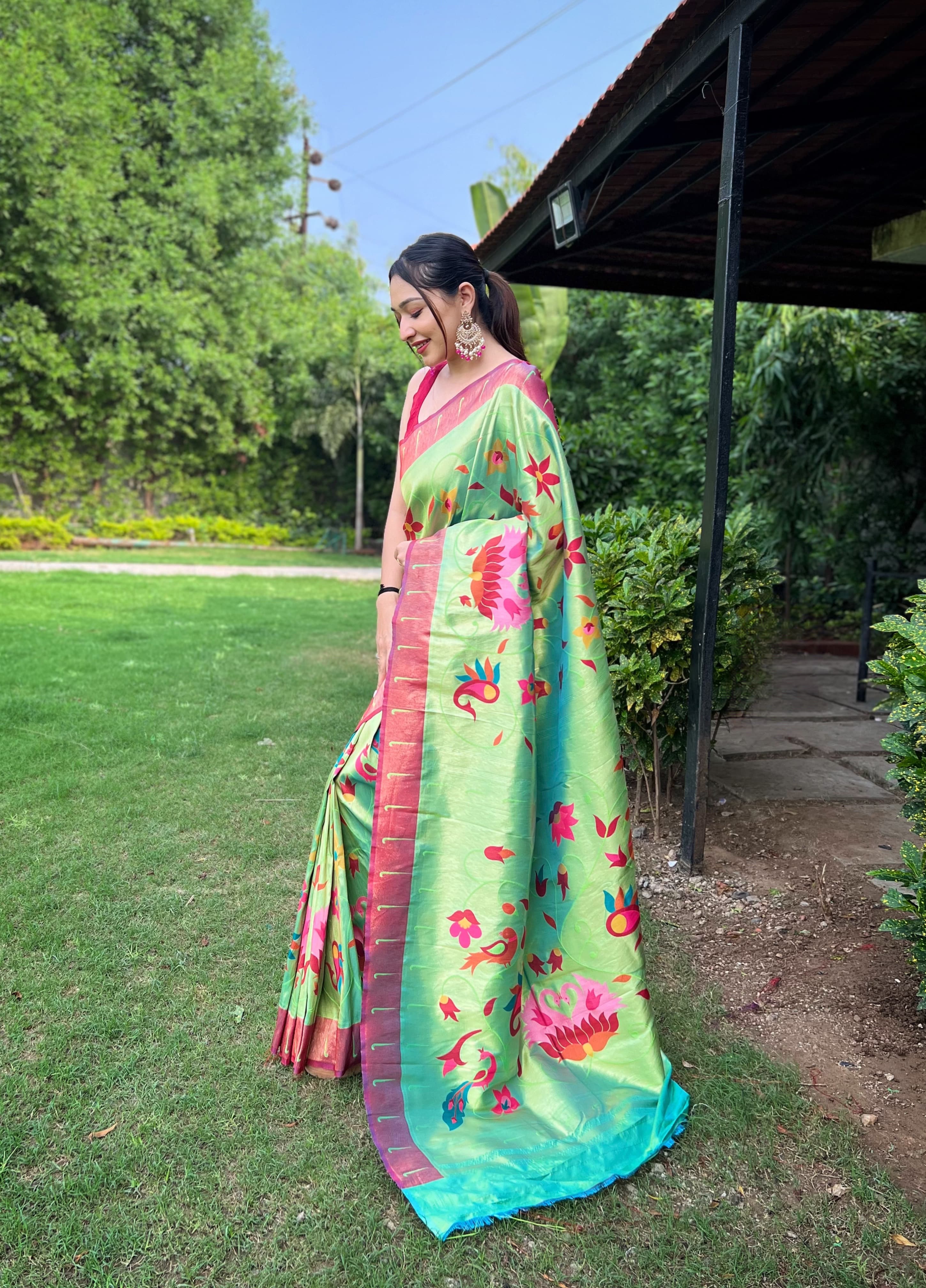 Beautiful Designer Pure Paithani Silk Saree