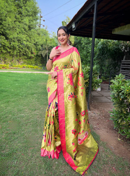 Beautiful Designer Pure Paithani Silk Saree