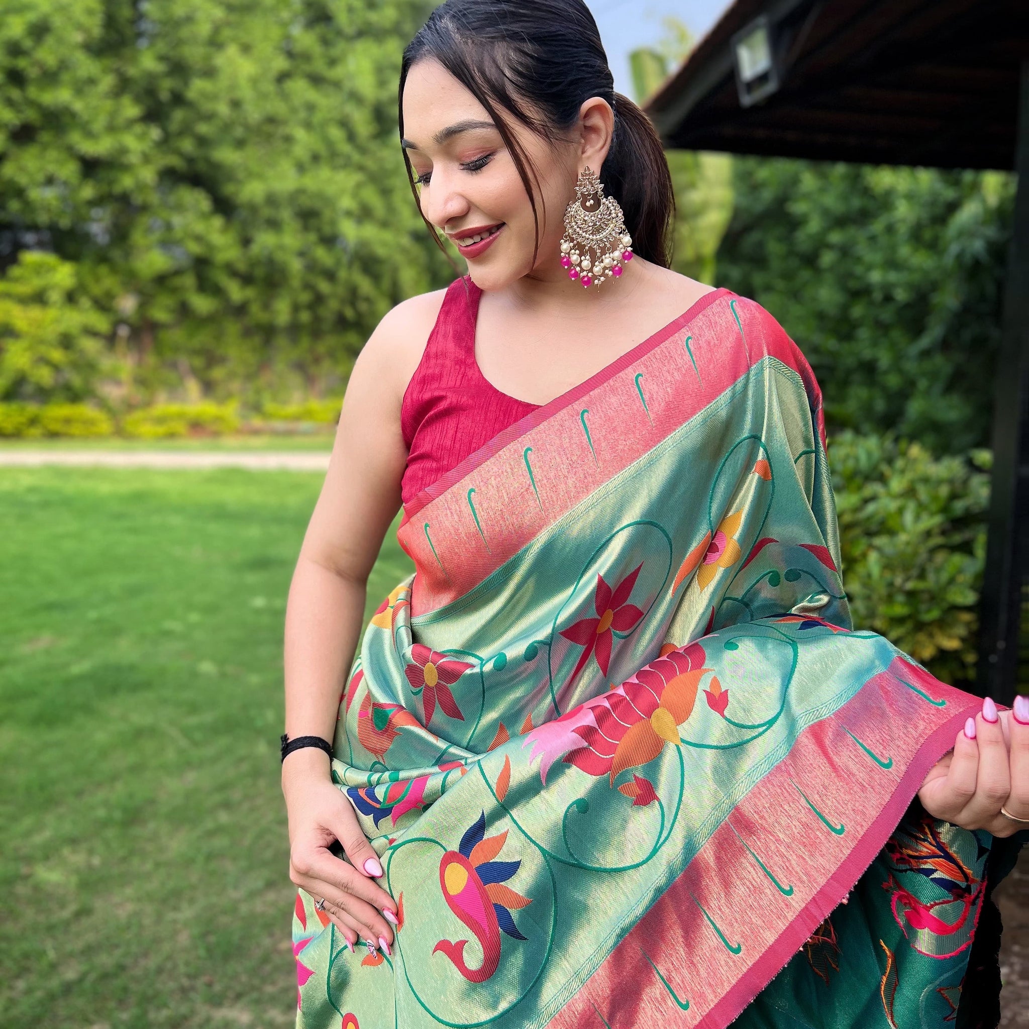 Beautiful Designer Pure Paithani Silk Saree