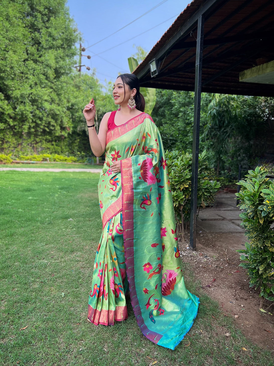 Beautiful Designer Pure Paithani Silk Saree