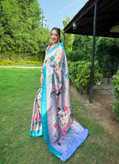 Beautiful Designer Pure Paithani Silk Saree