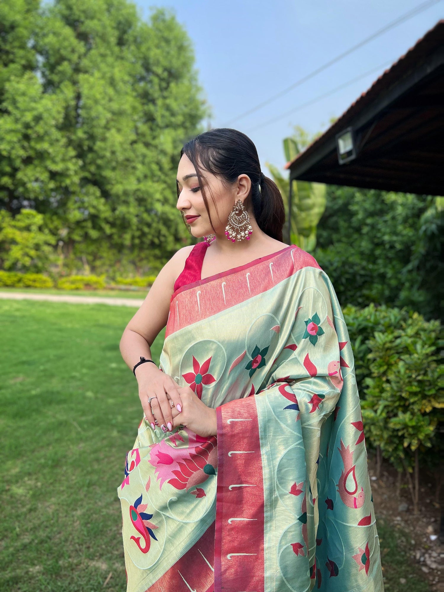 Beautiful Designer Pure Paithani Silk Saree