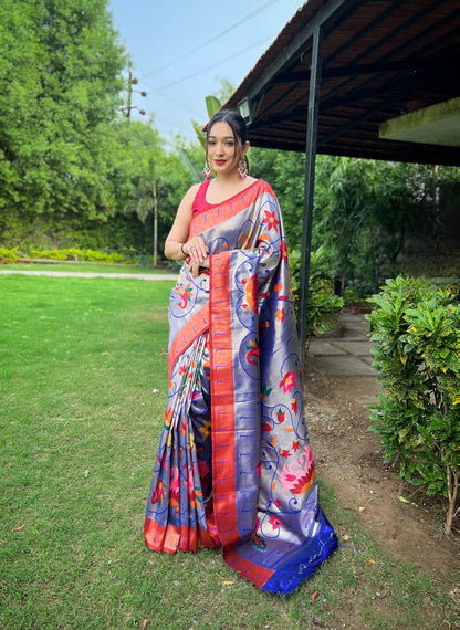 Beautiful Designer Pure Paithani Silk Saree