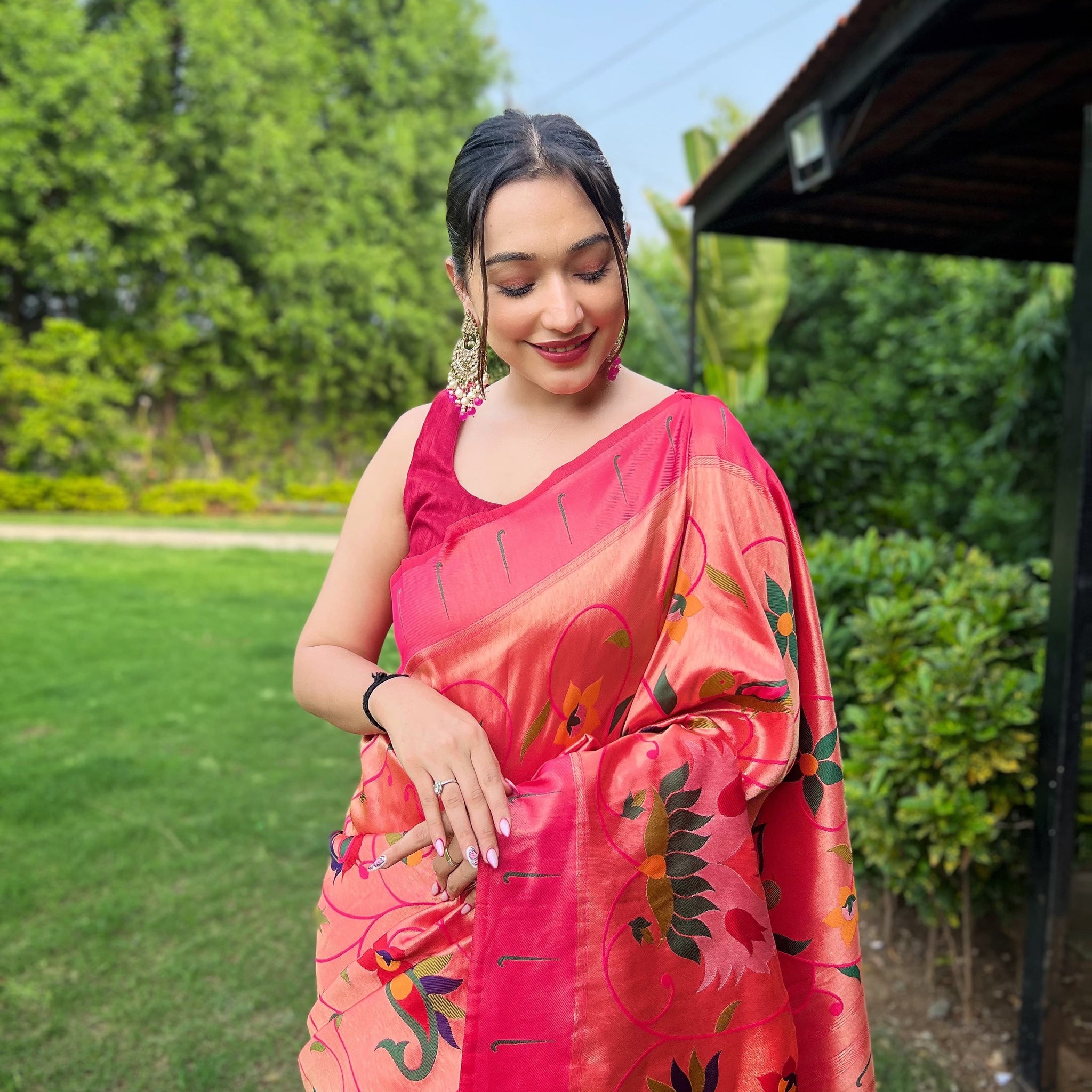 Beautiful Designer Pure Paithani Silk Saree