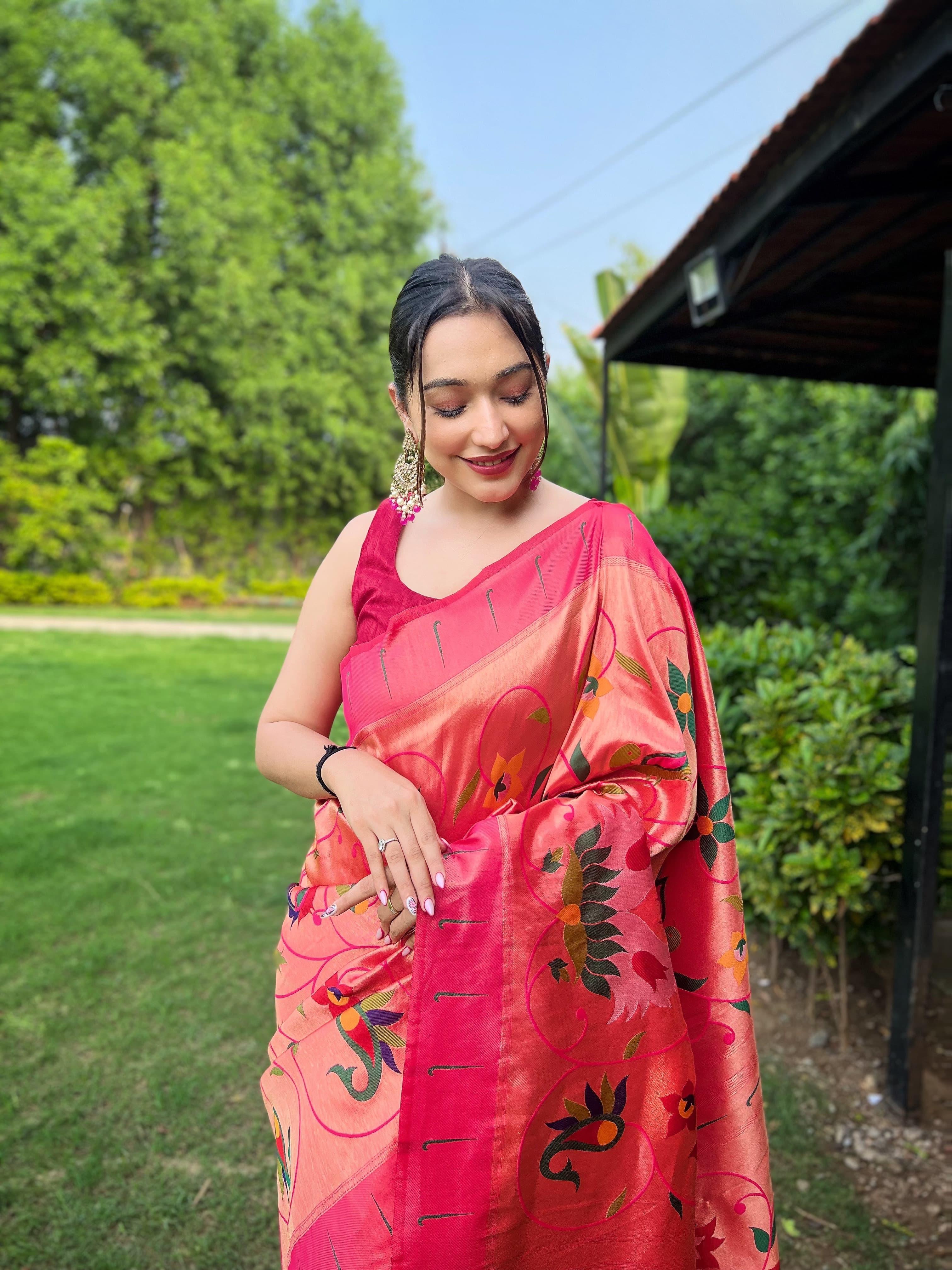 Beautiful Designer Pure Paithani Silk Saree