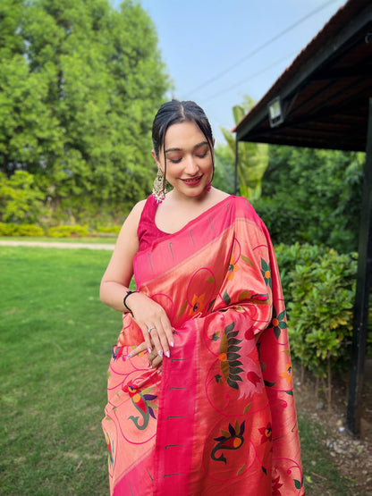 Beautiful Designer Pure Paithani Silk Saree