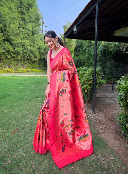 Beautiful Designer Pure Paithani Silk Saree
