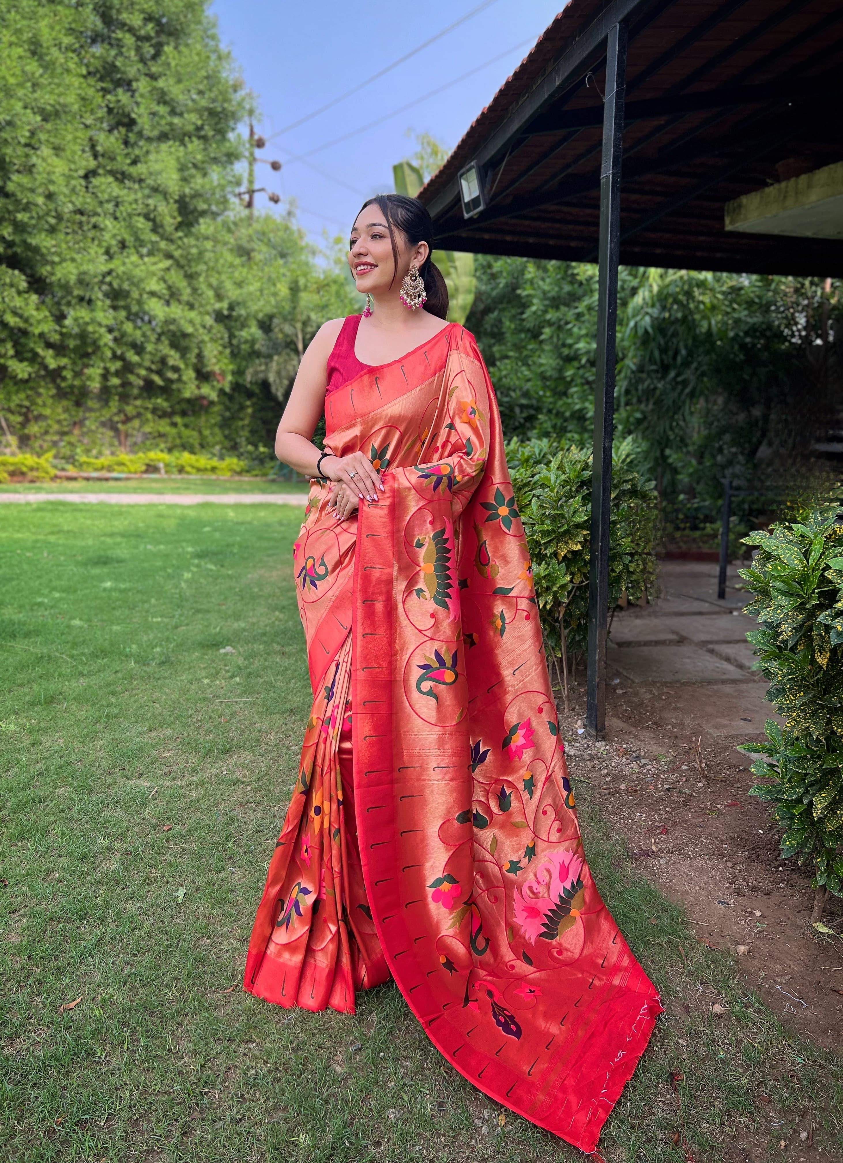 Beautiful Designer Pure Paithani Silk Saree