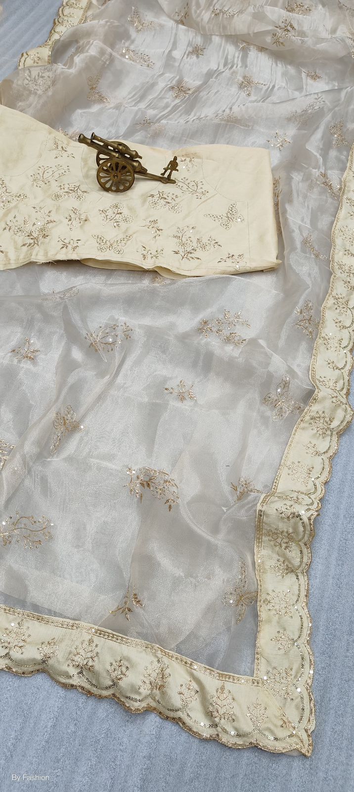 Beautiful Designer Heavy Orgenza Sequanc Saree