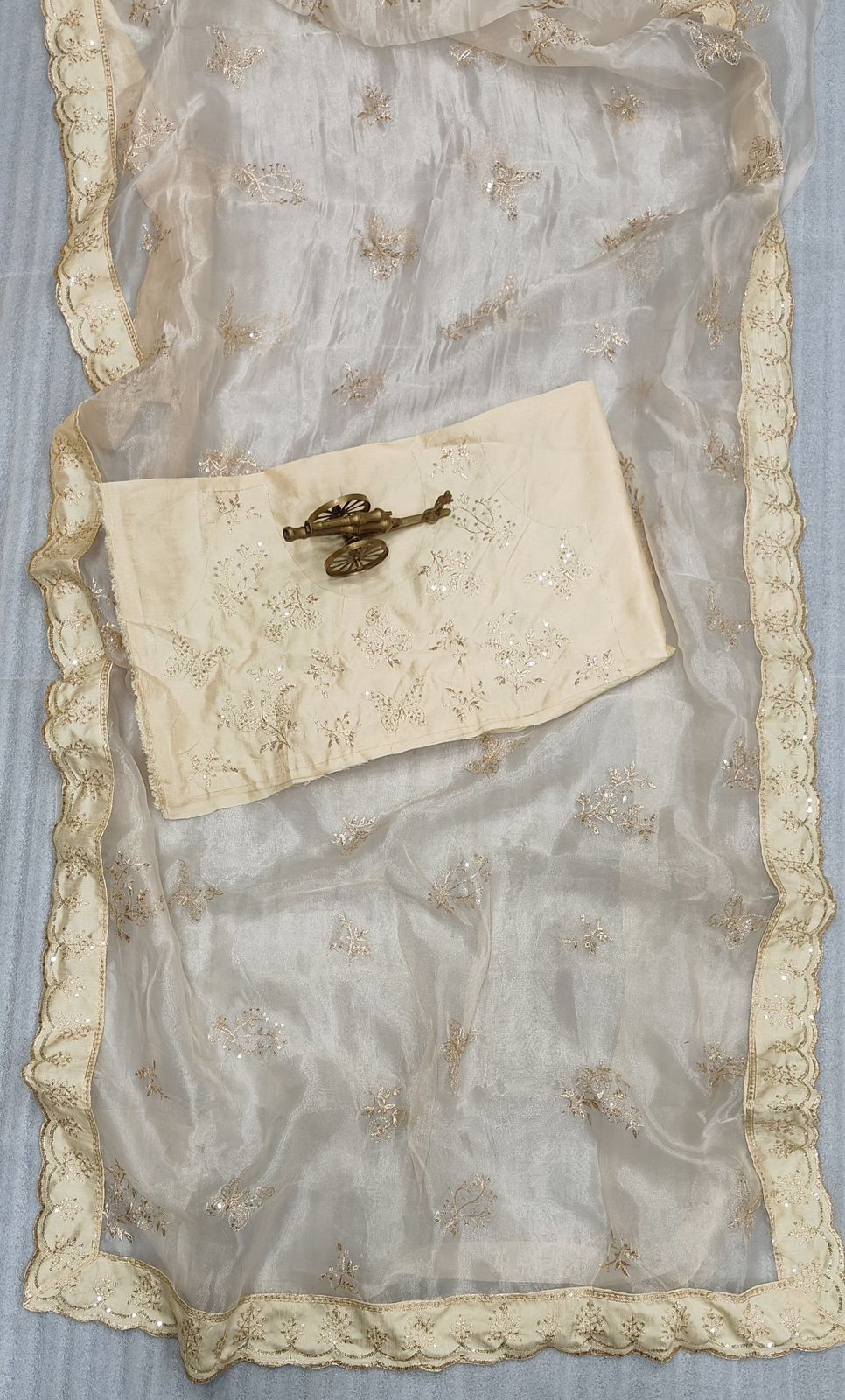 Beautiful Designer Heavy Orgenza Sequanc Saree