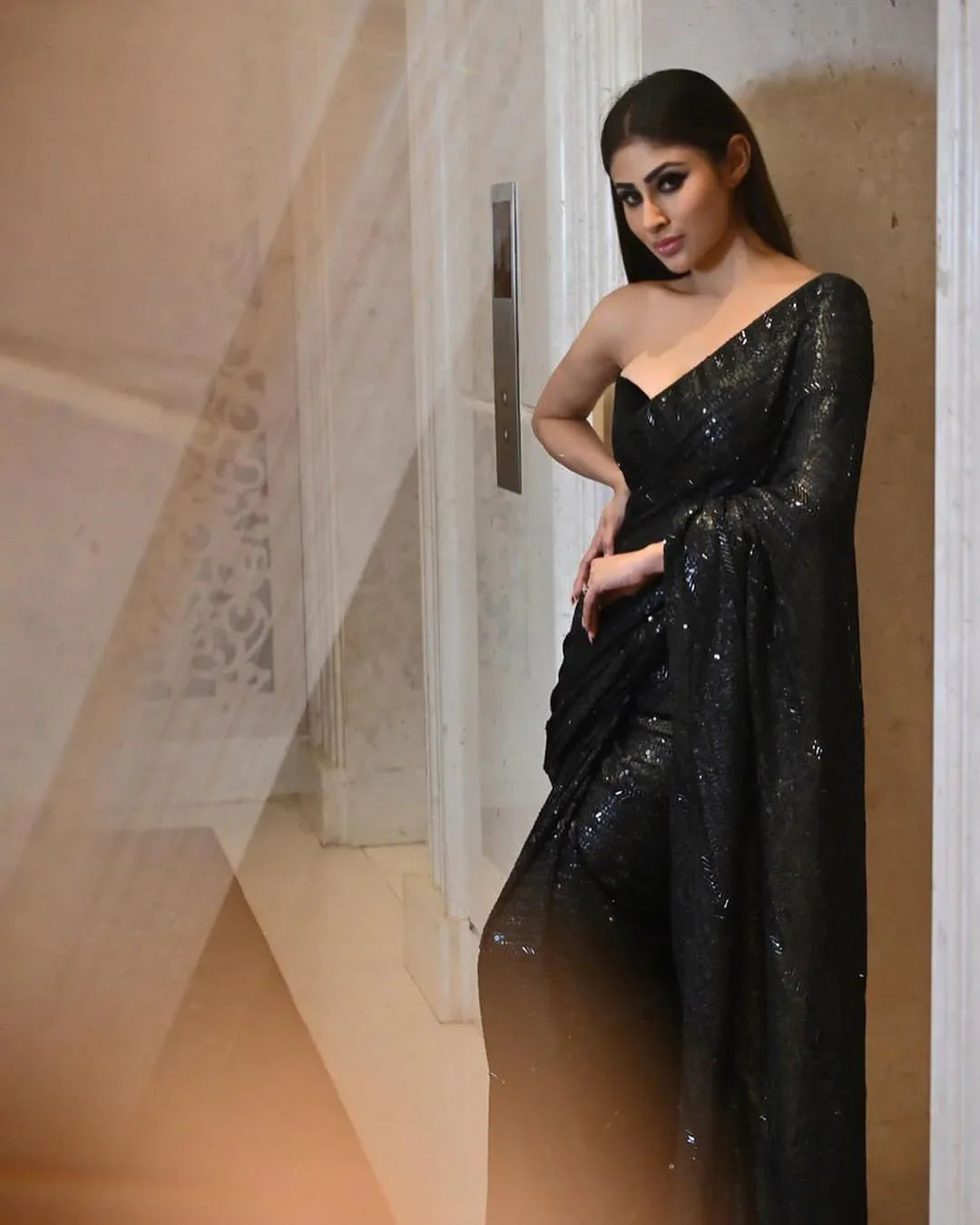 Beautiful Designer Padding Color In Heavy Georgette Sequanc Saree Design 5310