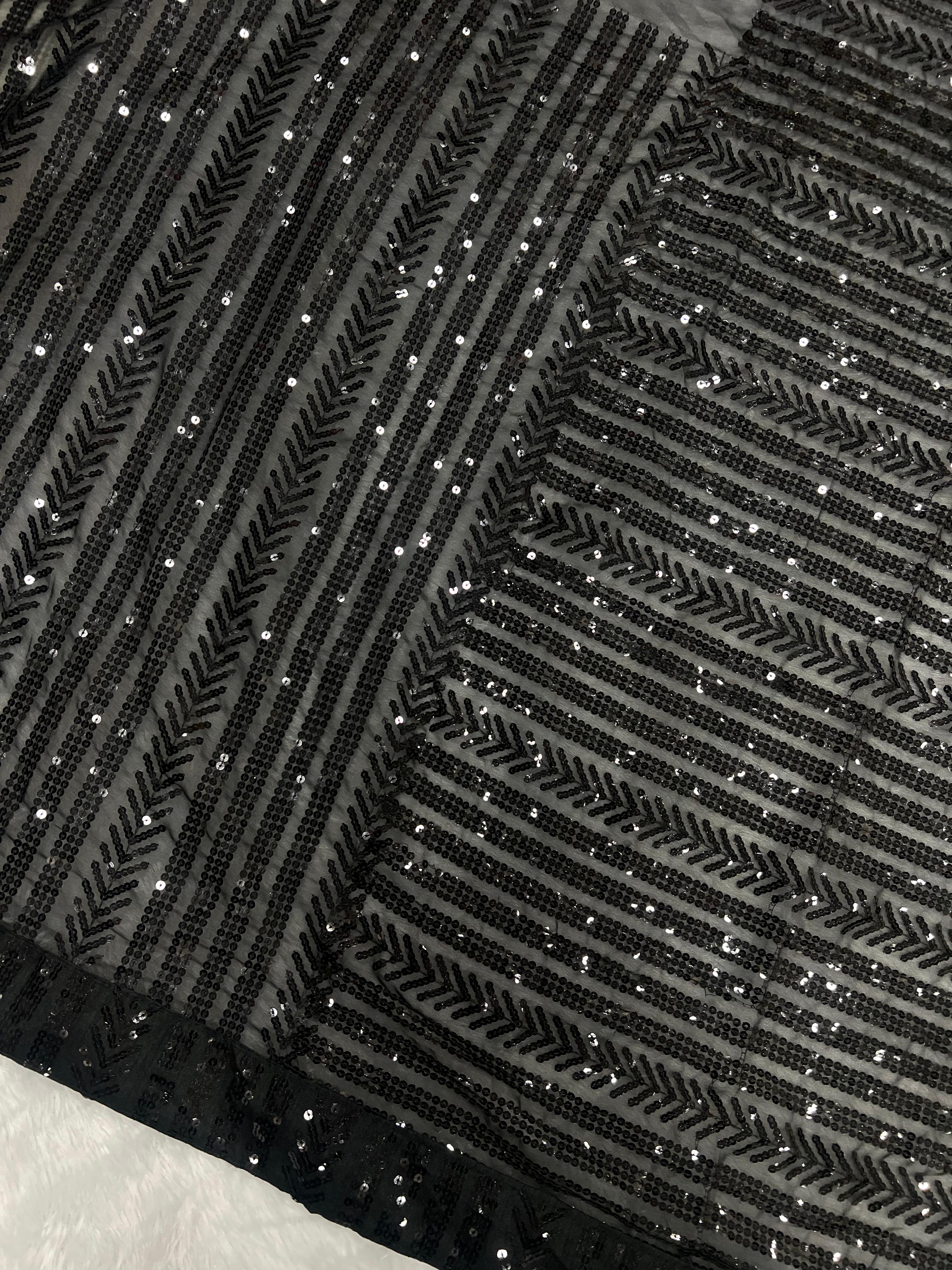 Beautiful Designer Padding Color In Heavy Georgette Sequanc Saree Design 5310