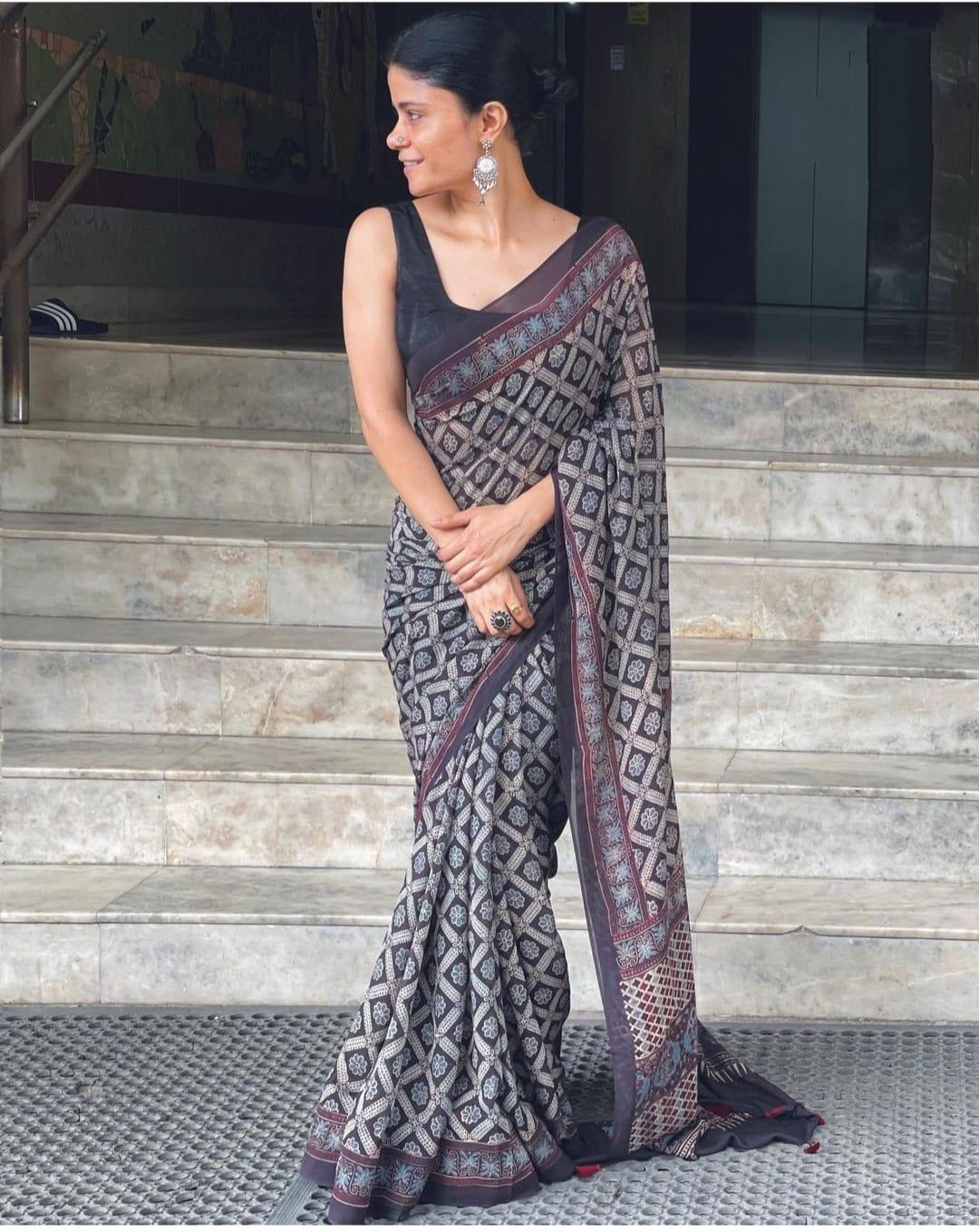 Beautiful Designer Imported Cotton Digital Print Saree
