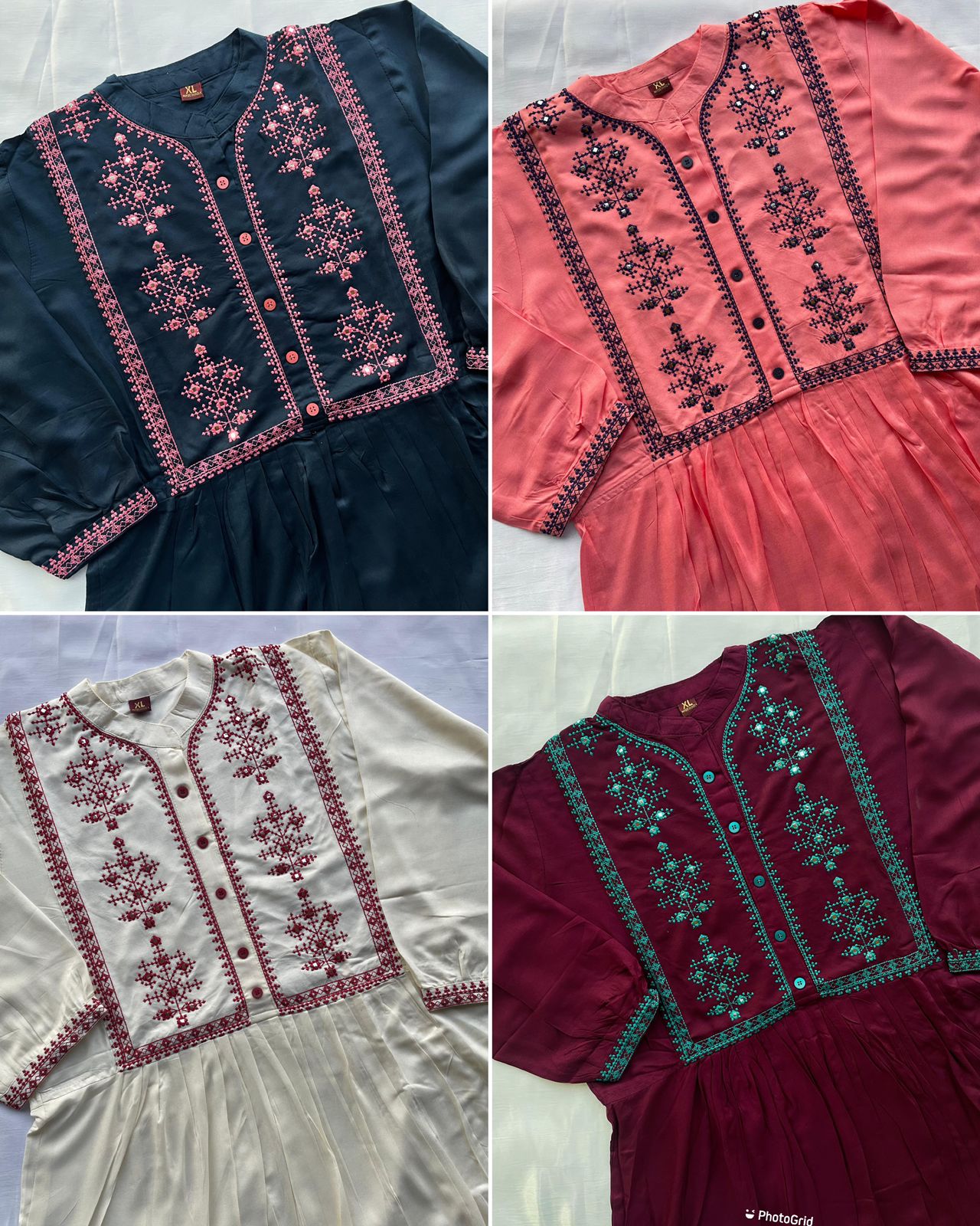 Bubbly Heavy Rayon With Embroidery Work Top (500x09)