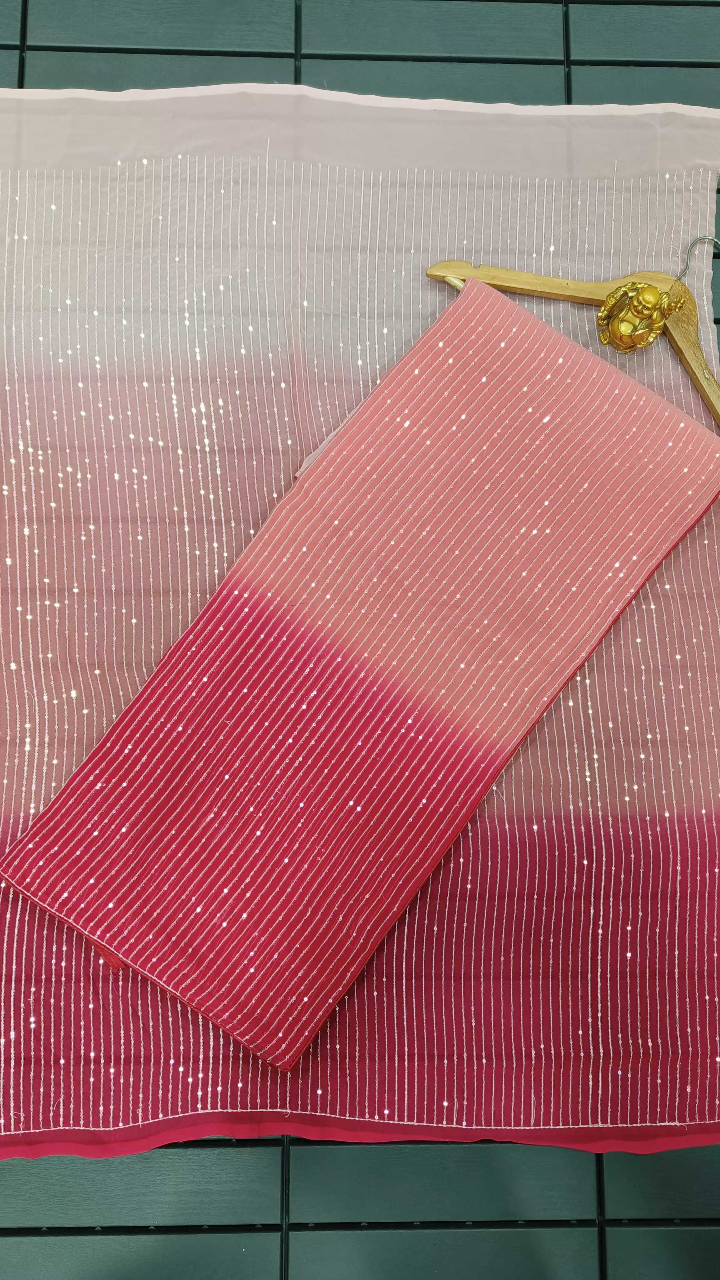 Beautiful Designer Georgette Sequanc Saree Design 3399