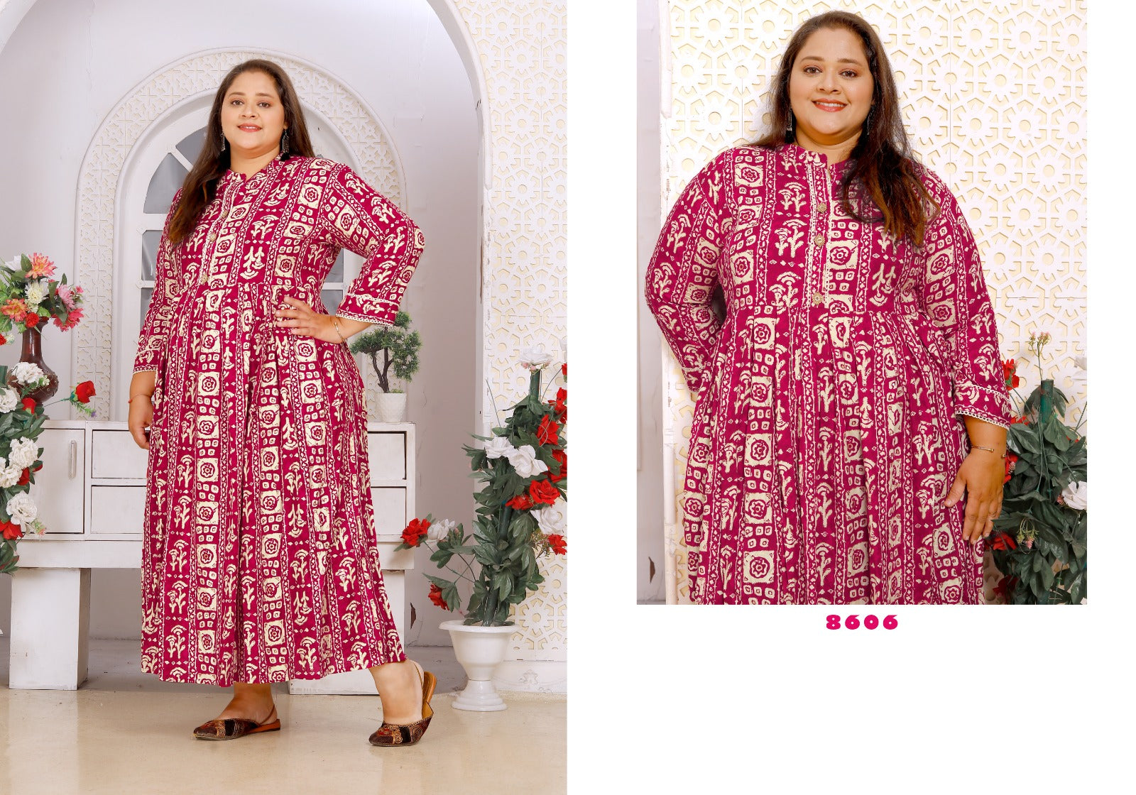 Beautiful Designer Women's Plus Size Riyon Readymade Gown