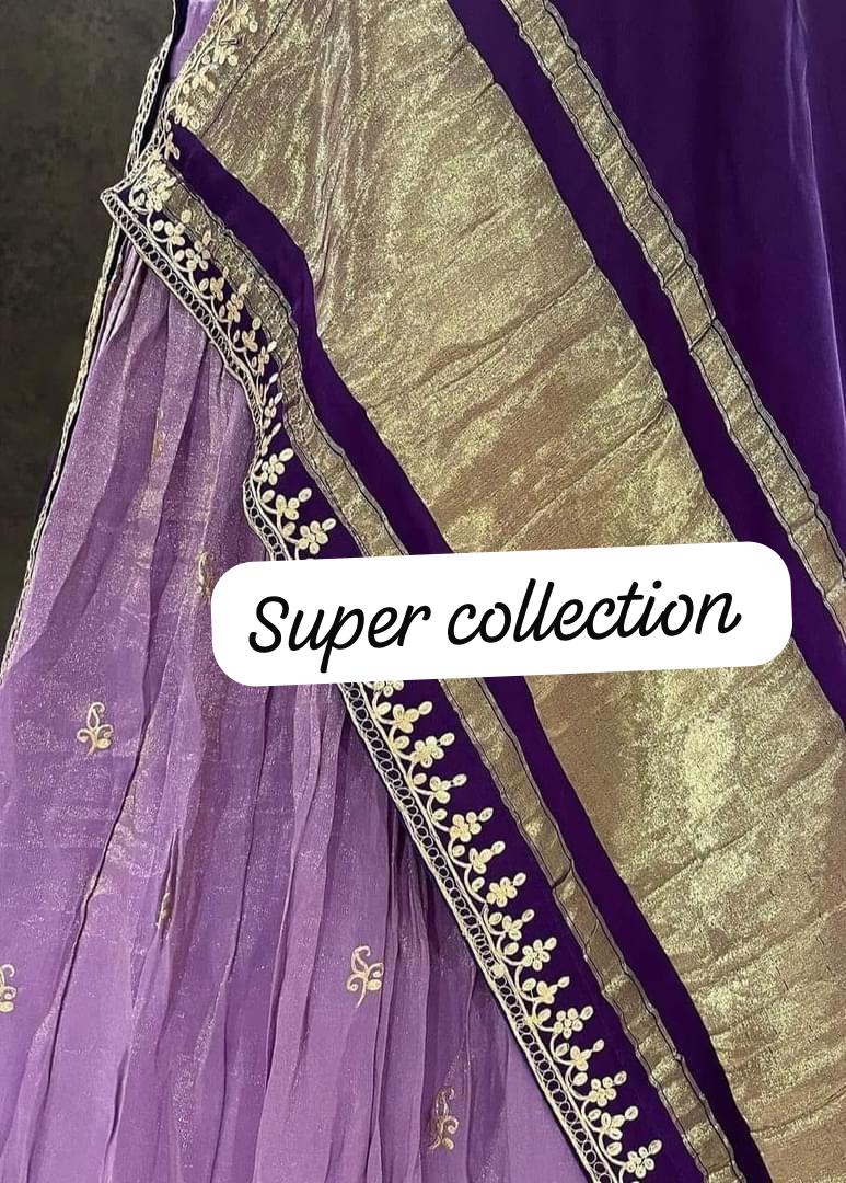 Rajasthani Traditional Tissue Silk Lehenga With Gajji Silk Dupptta