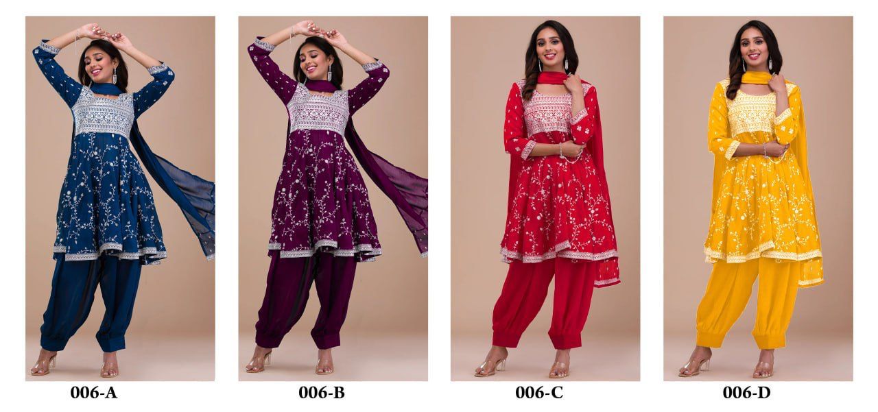 Beautiful Designer Party Wear Patiyala Readymade Salwar Suit (1295x4)