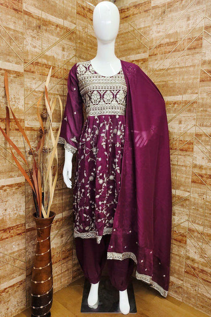 Beautiful Designer Party Wear Patiyala Readymade Salwar Suit (1295x4)