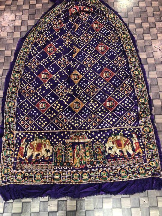 Beautiful Designer Pure Gujji Wark Bandhej Saree