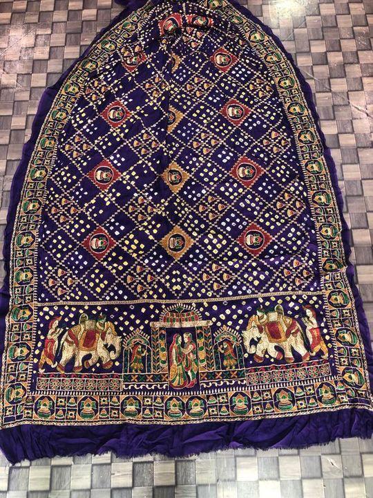 Beautiful Designer Pure Gujji Wark Bandhej Saree