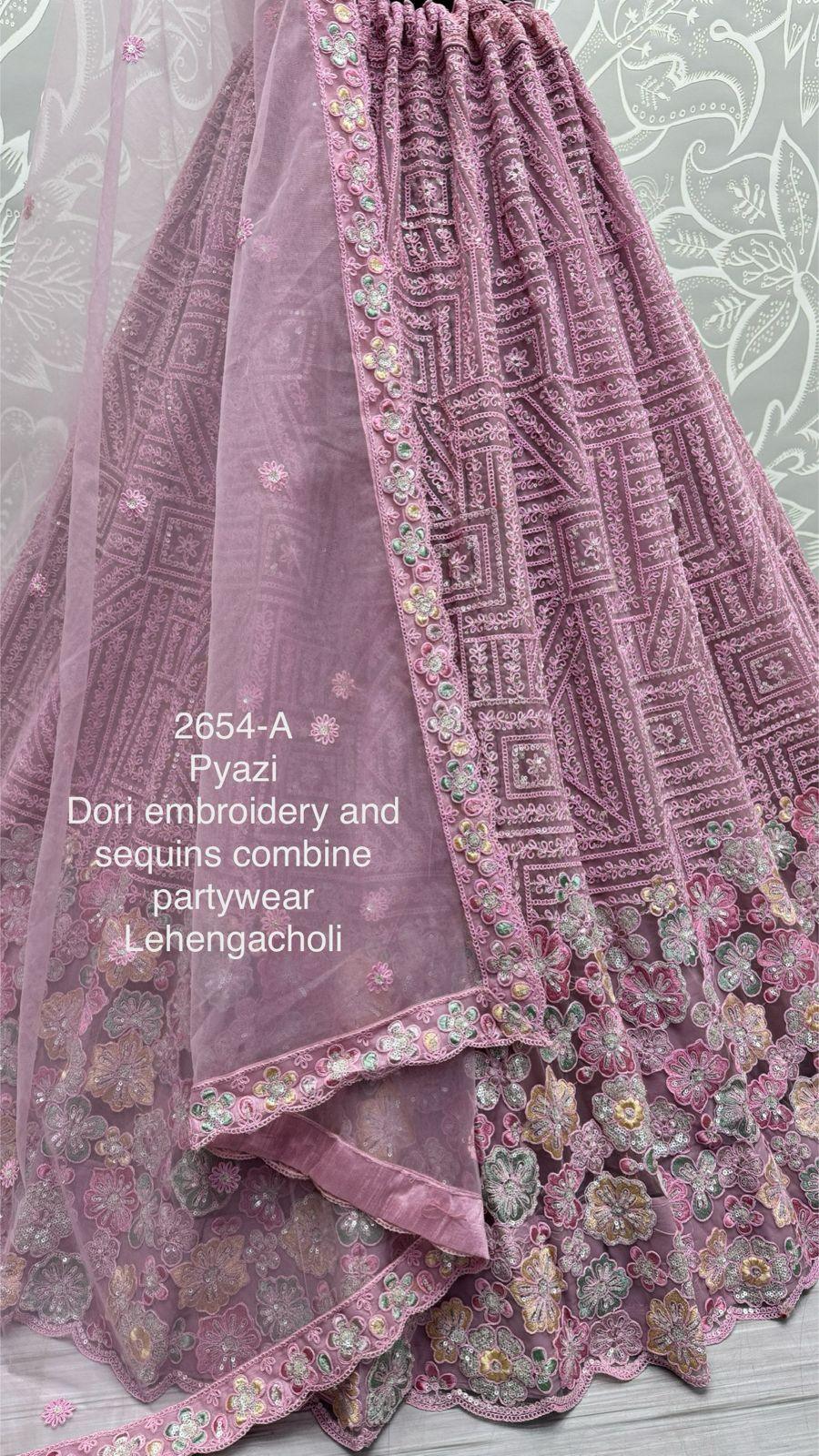 Beautiful Heavy Net Sequence Dimond work Lehenga Choli