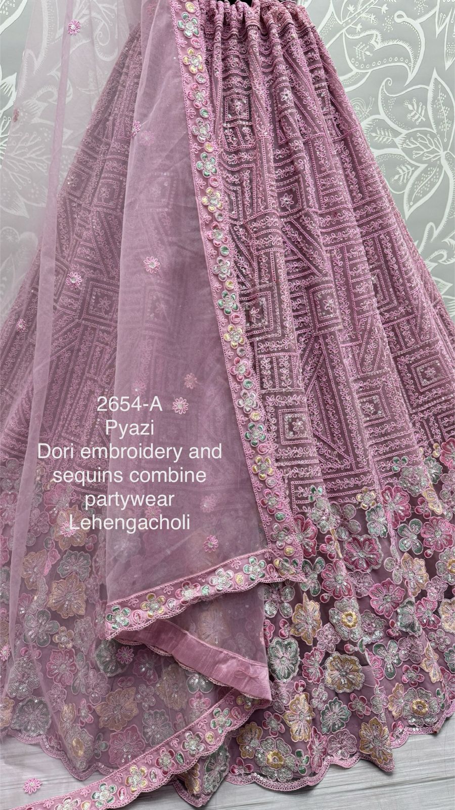 Beautiful Heavy Net Sequence Dimond work Lehenga Choli