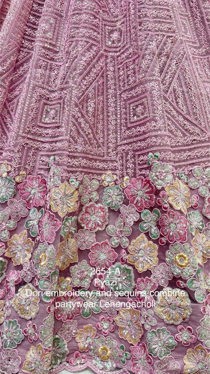 Beautiful Heavy Net Sequence Dimond work Lehenga Choli