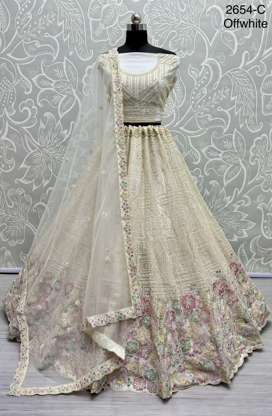 Beautiful Heavy Net Sequence Dimond work Lehenga Choli