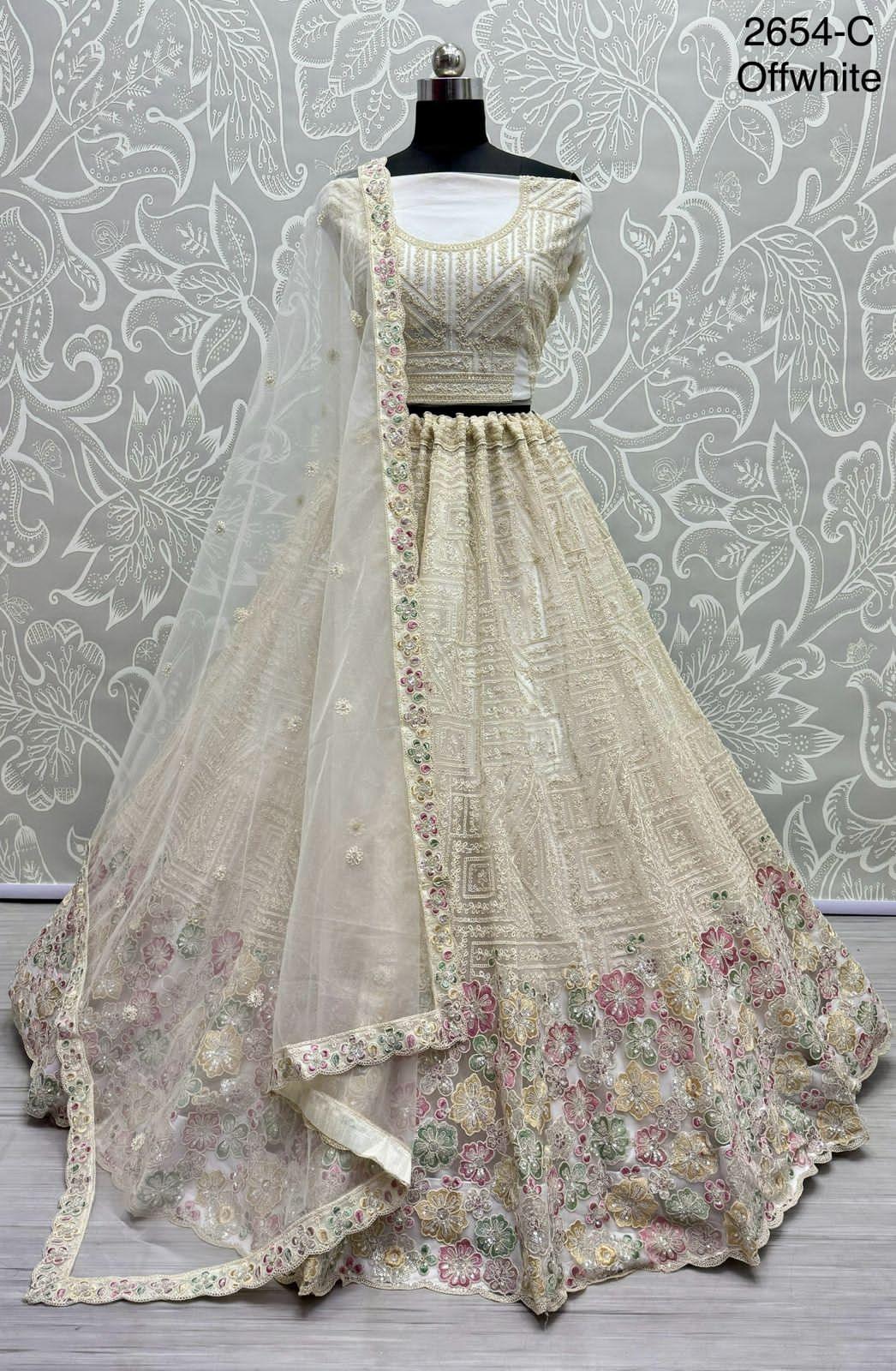 Beautiful Heavy Net Sequence Dimond work Lehenga Choli