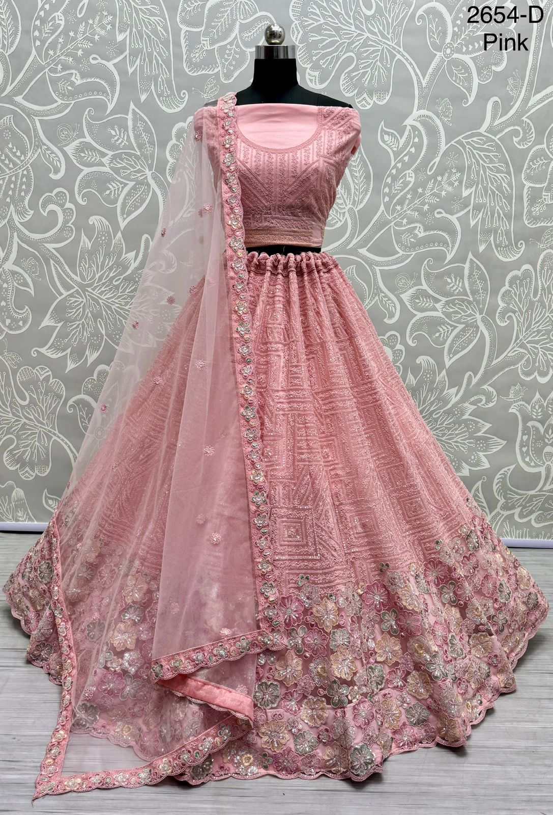 Beautiful Heavy Net Sequence Dimond work Lehenga Choli