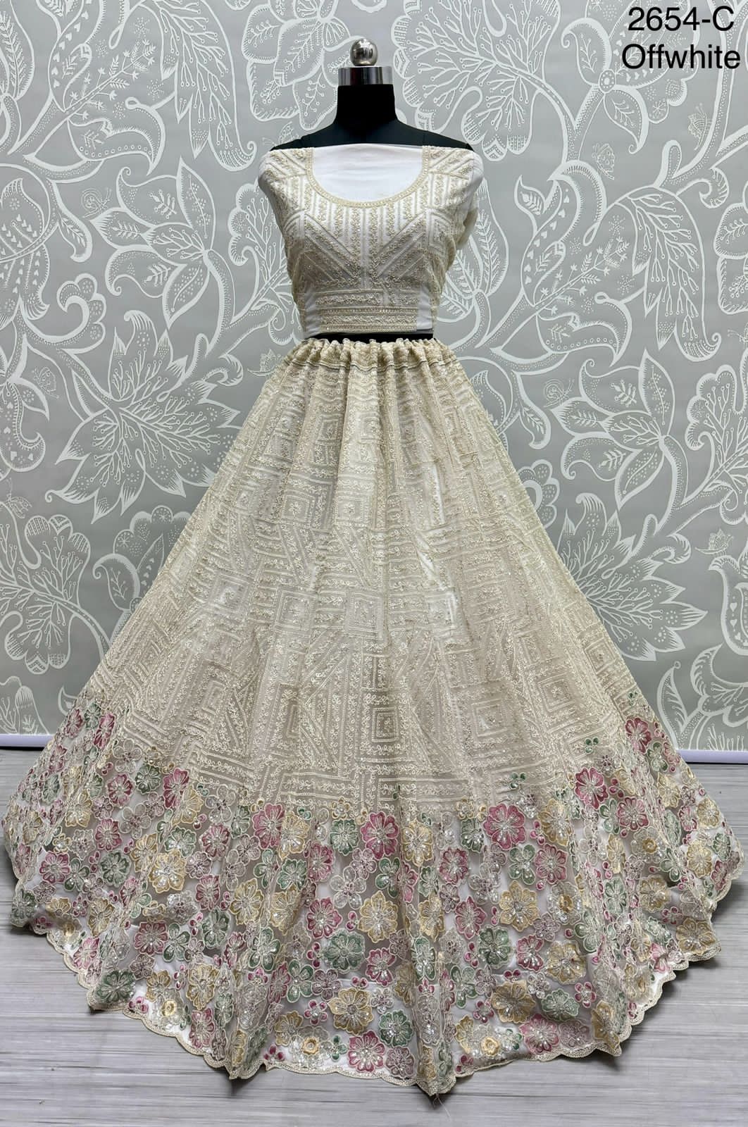 Beautiful Heavy Net Sequence Dimond work Lehenga Choli