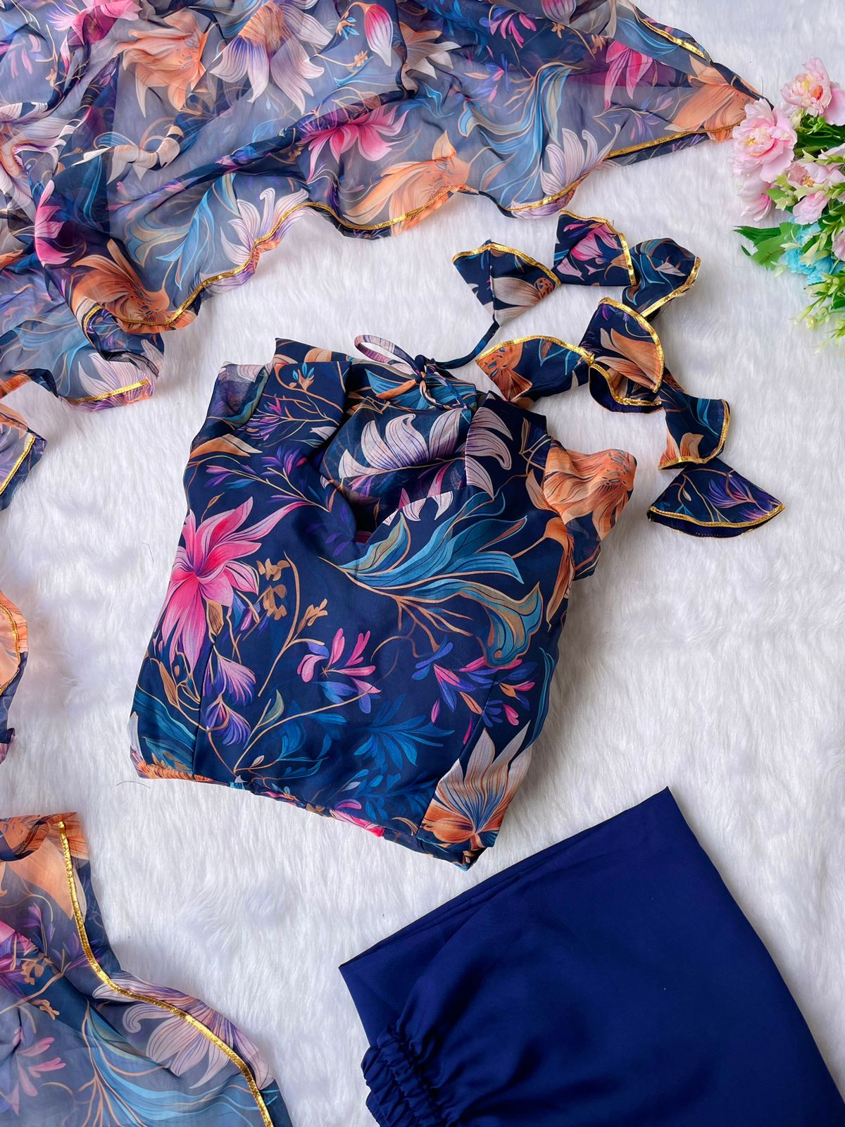 New Party Wear Designer Look Mastani Organza Silk Gown