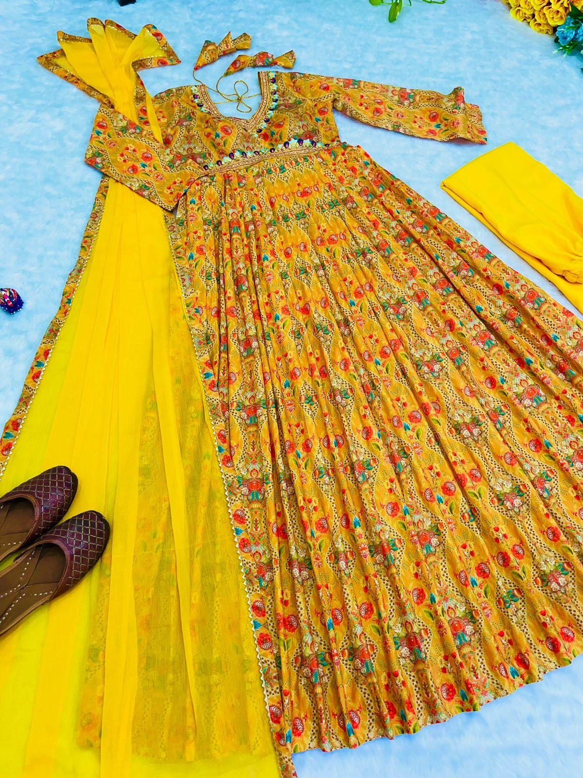 New Party Wear Designer Look Mastani Organza Silk Gown
